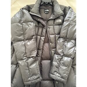 North Face 600 Down Puffer Jacket Gray Size L - No Hood